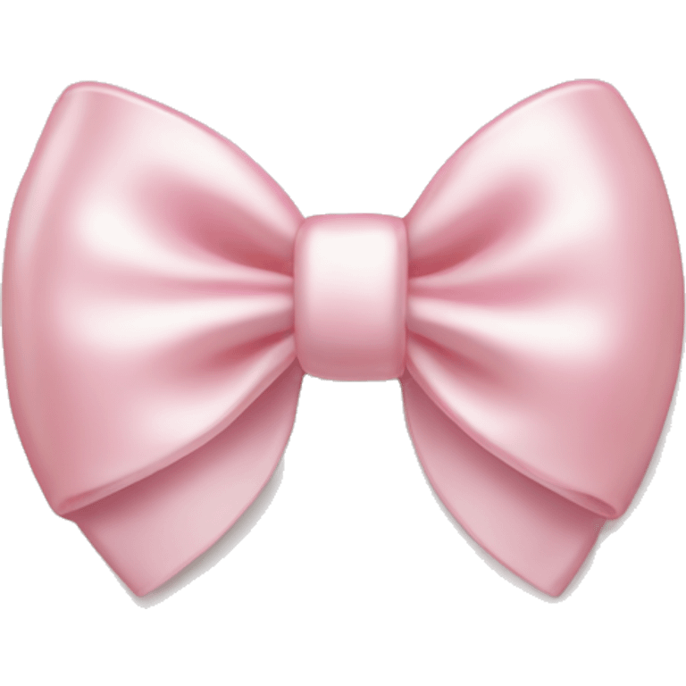 light pink bow ombro with a pearl charm emoji