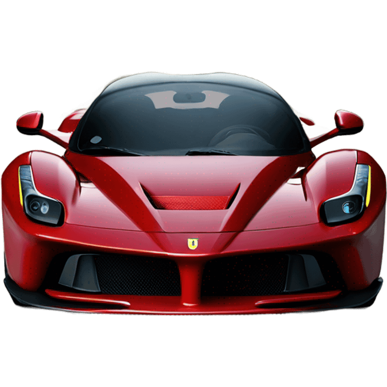 Burgundy Ferrari La Ferrari front emoji