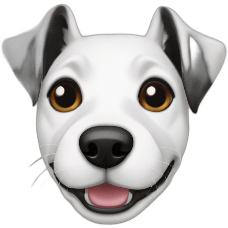 White jack russel black ears emoji