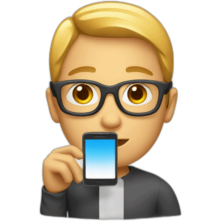 human with smartphone emoji