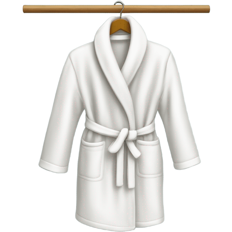 White dressing gown on hanger emoji