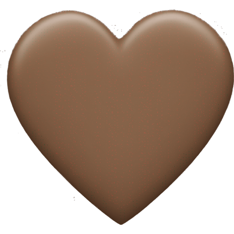 Matte brown heart emoji