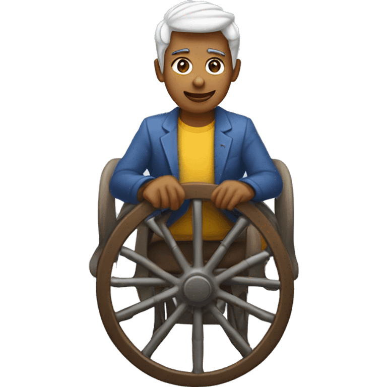 una persona jugando ESGRIMA EN SILLA DE RUEDA emoji