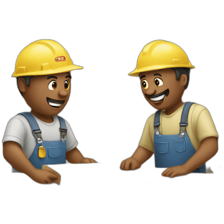 two men sanding wood emoji