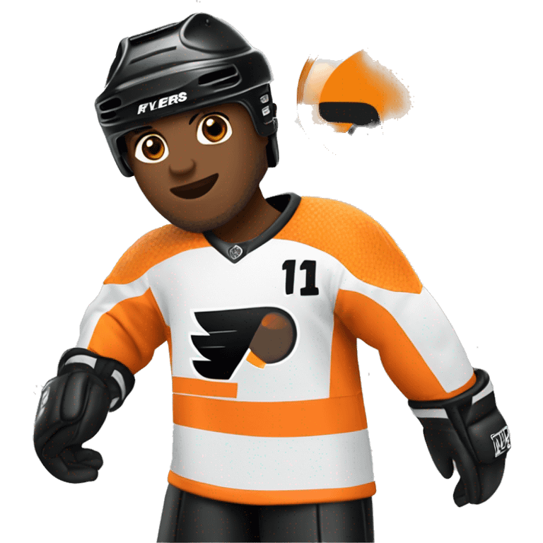 hockey player philadelphia flyers uniform emoji