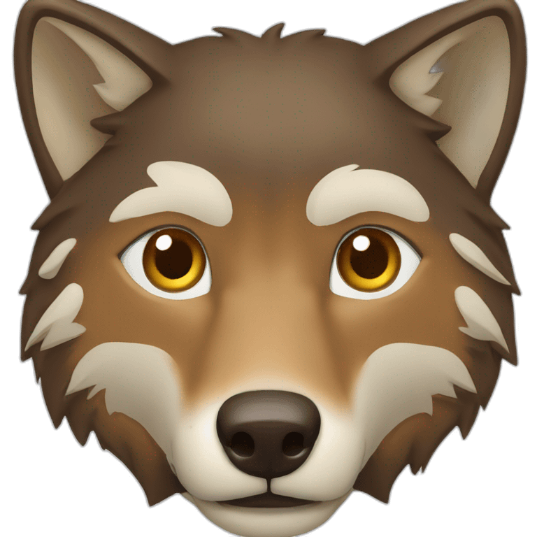  brown wolf logo emoji