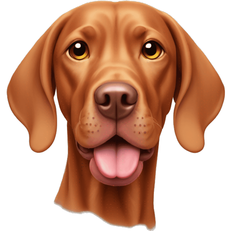 magyar vizsla dog face with tongue out emoji