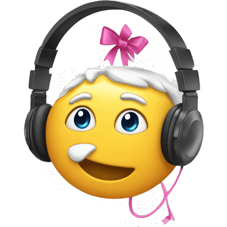 Headphones whit bows emoji