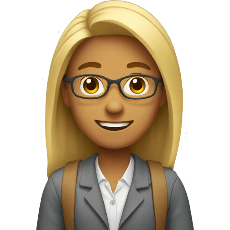 a college student at internship emoji