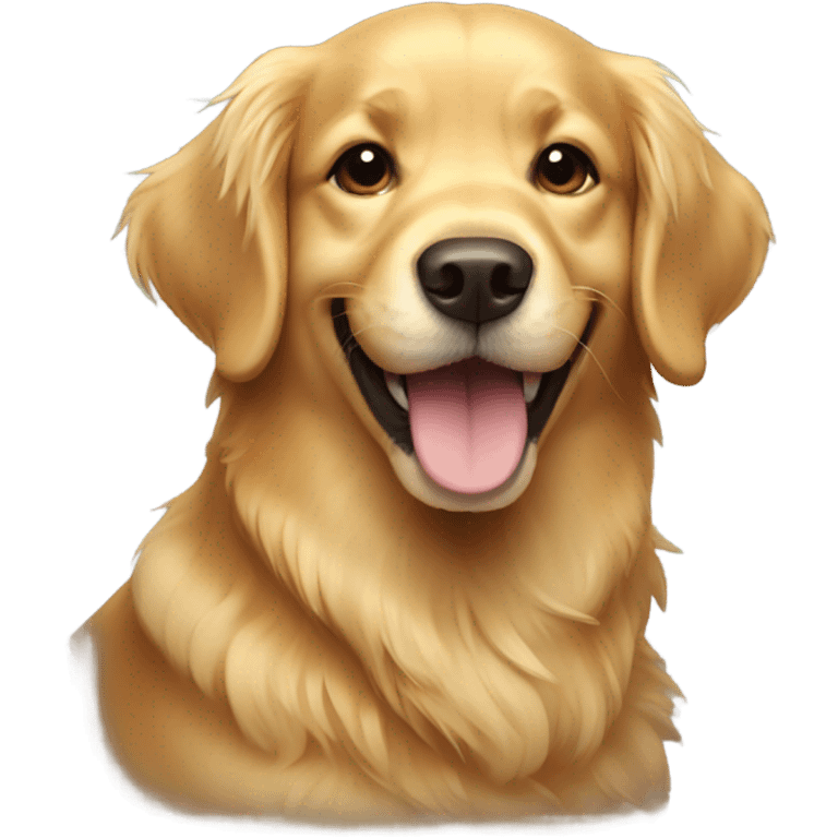 Golden Retriever smiling emoji