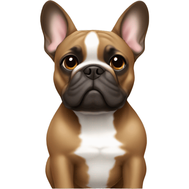 french bulldog, brown with bak on the muzzle emoji