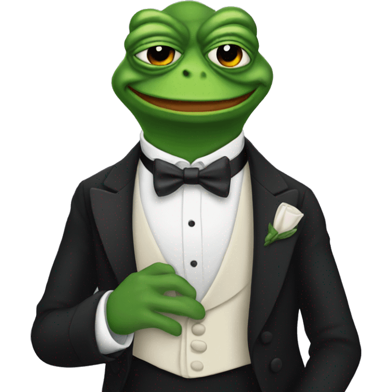 Pepe wearing a tuxedo  emoji