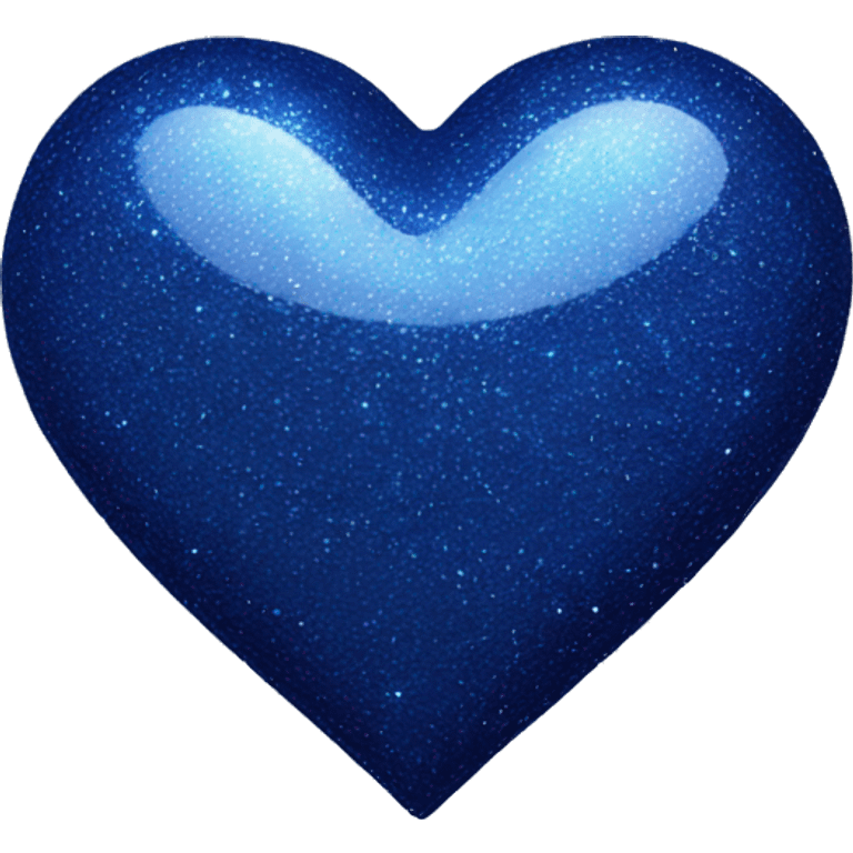 Sparkly midnight blue heart  emoji