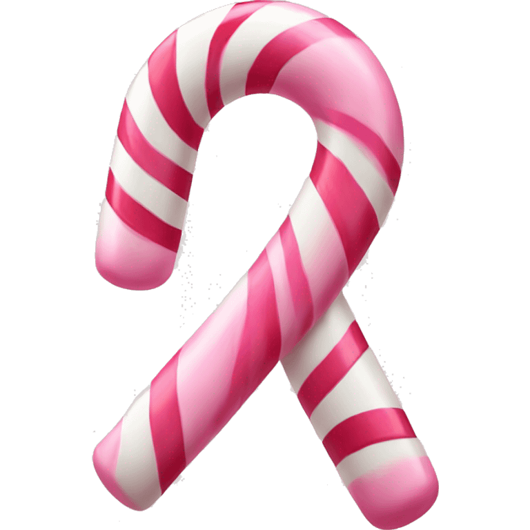 Pastel pink candy cane  emoji