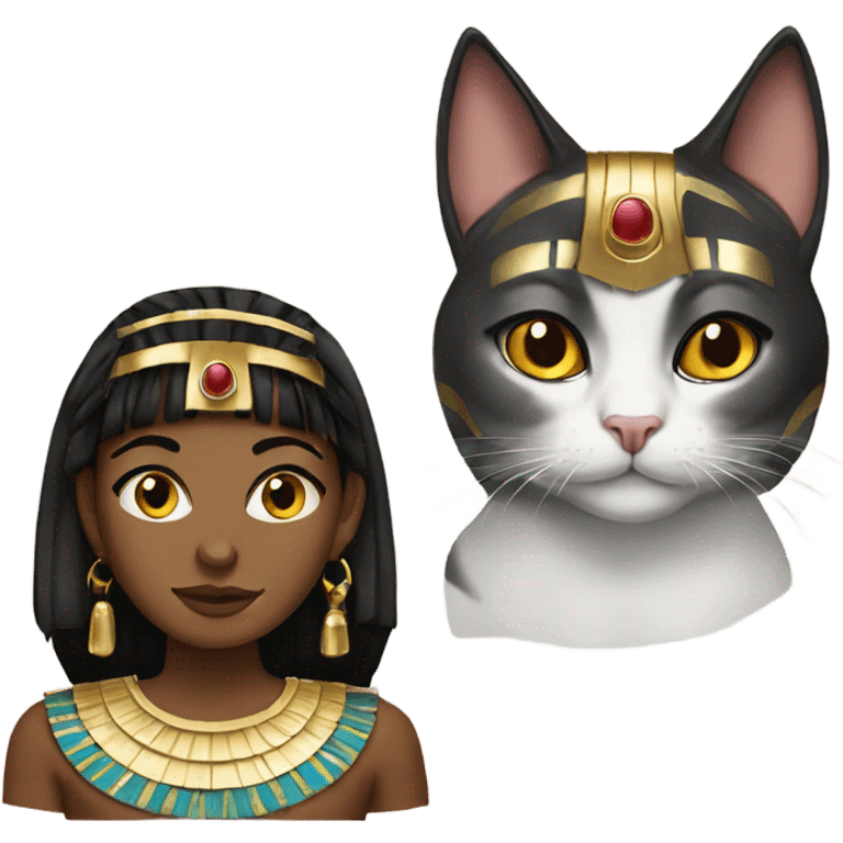 Cleopatra with cat ears emoji