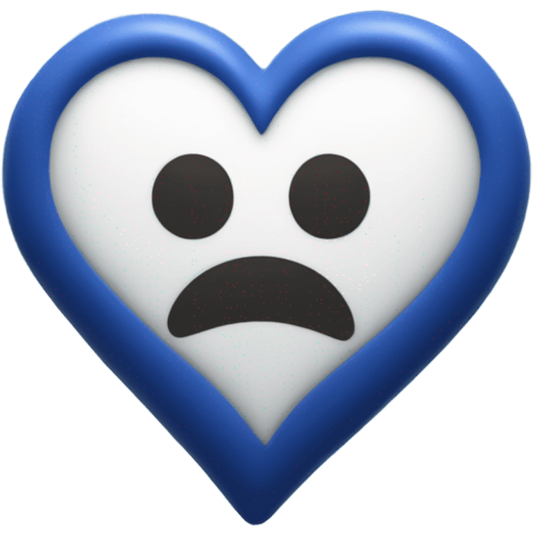 dark blue heart in the clouds emoji