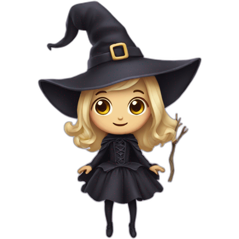 a little spider dressed as a little witch emoji