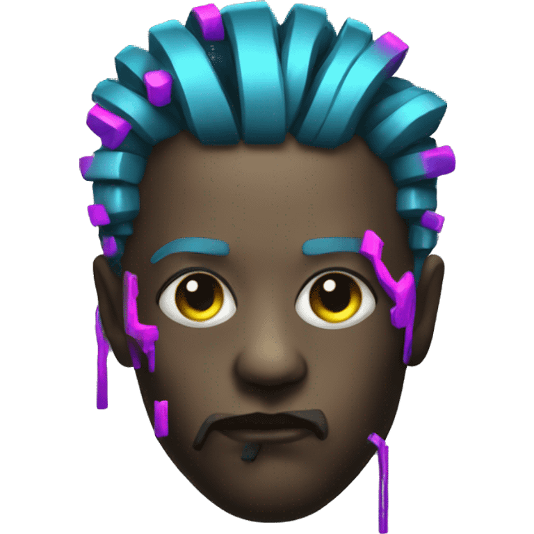 cyberpunk toxic multicolor emoji  emoji