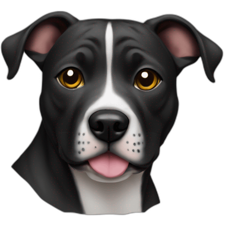 dog staffy black emoji