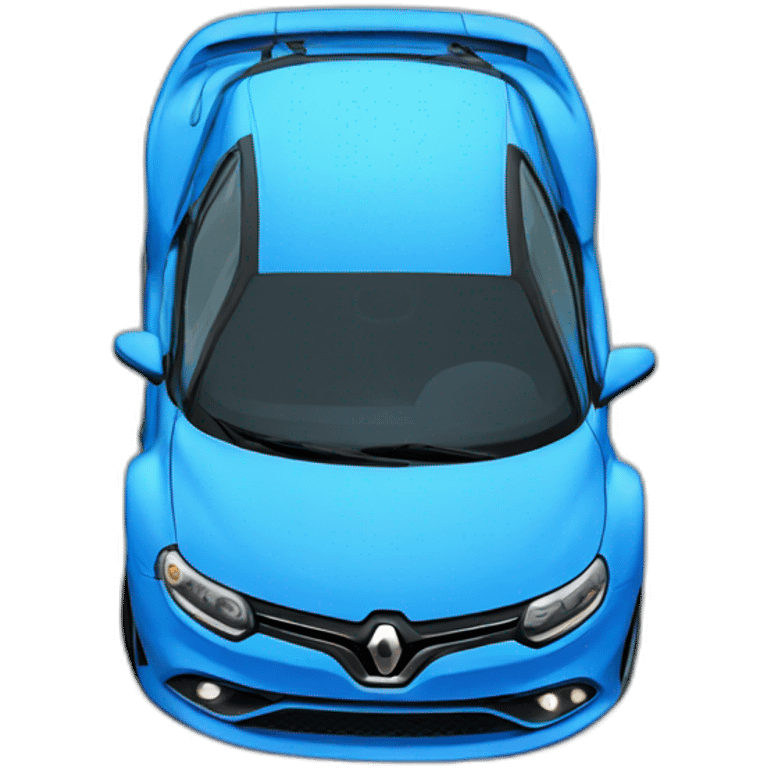 Drifting blue renault on its side emoji