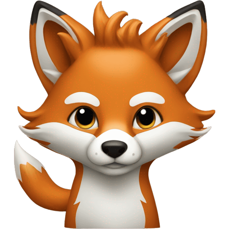 One fox with 9 big tails  emoji