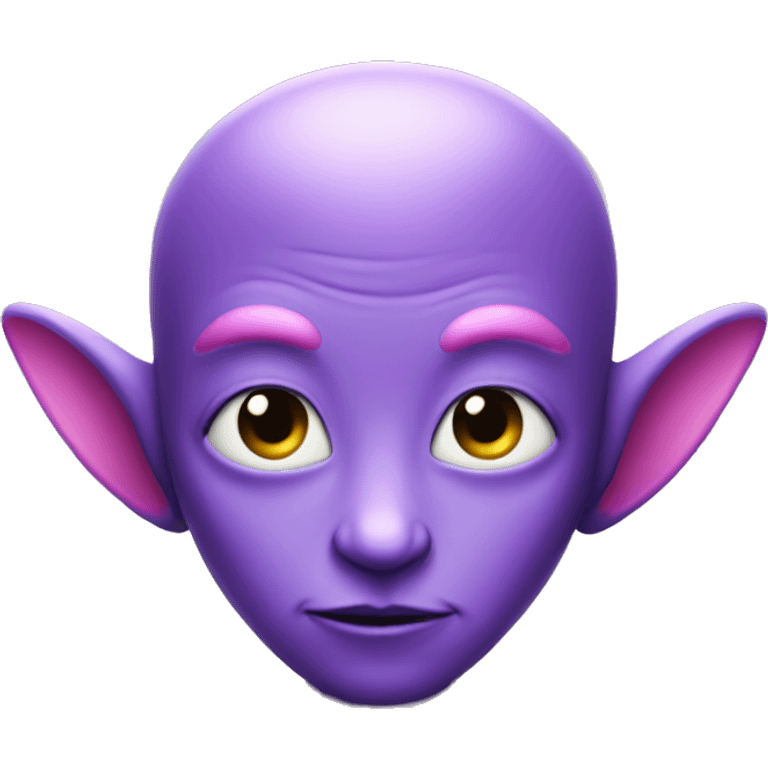 purple alien with pink hair emoji