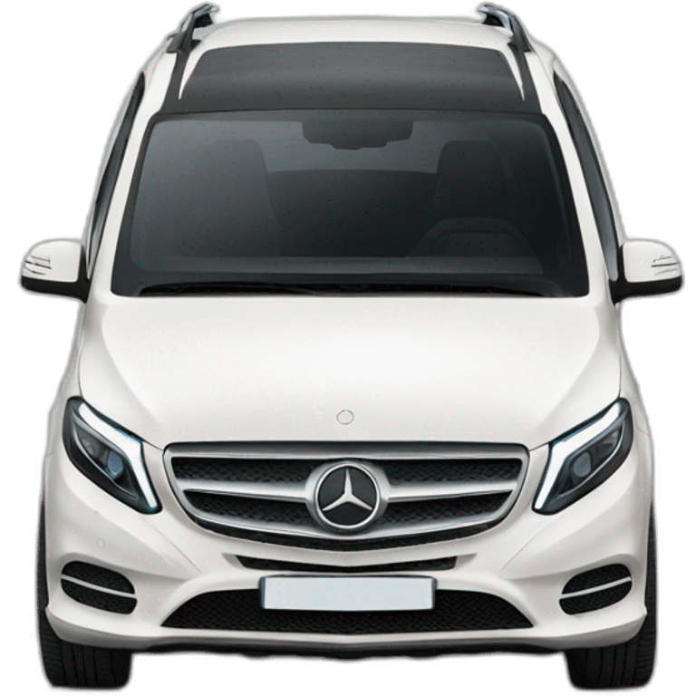 White Mercedes Benz V Class emoji