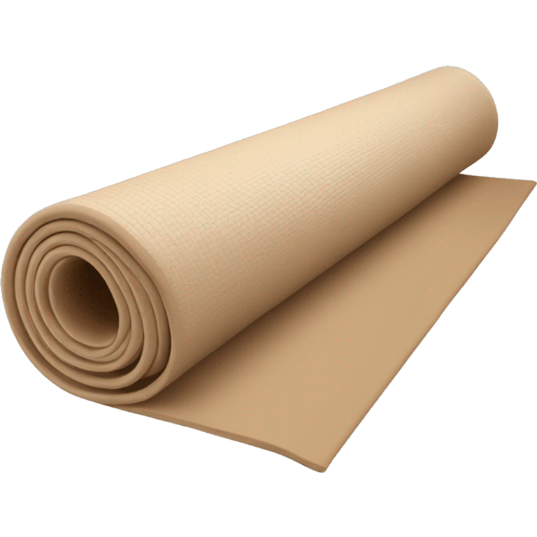 beige half rolled out yoga mat emoji