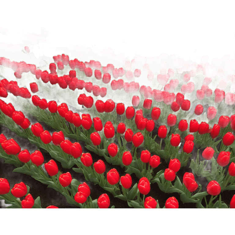 background filled with red tulips emoji