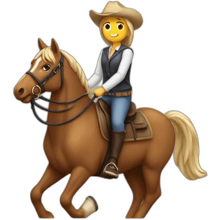 Humain sur un cheval emoji