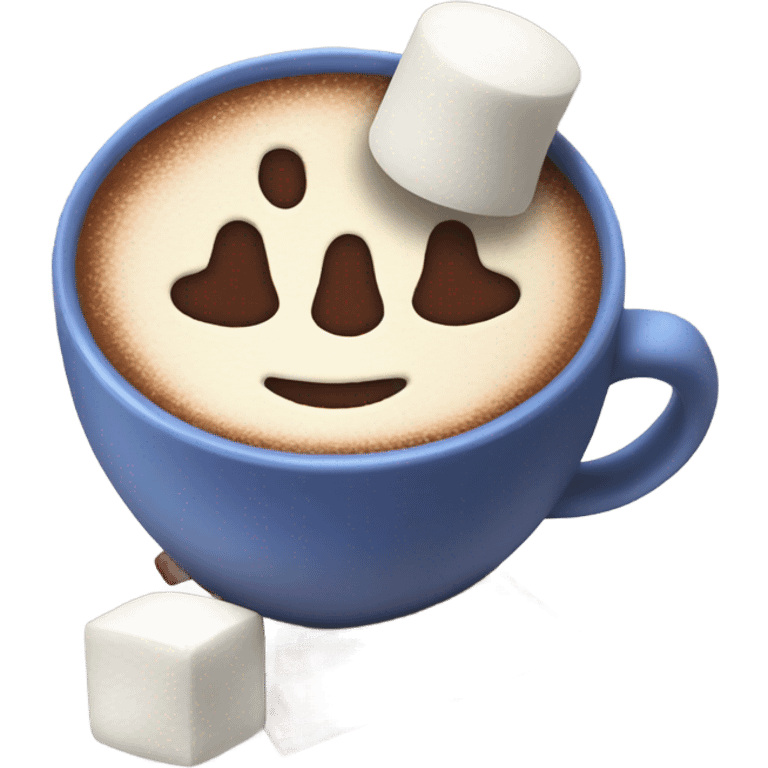 cocoa with marshmallow in cozy cup emoji