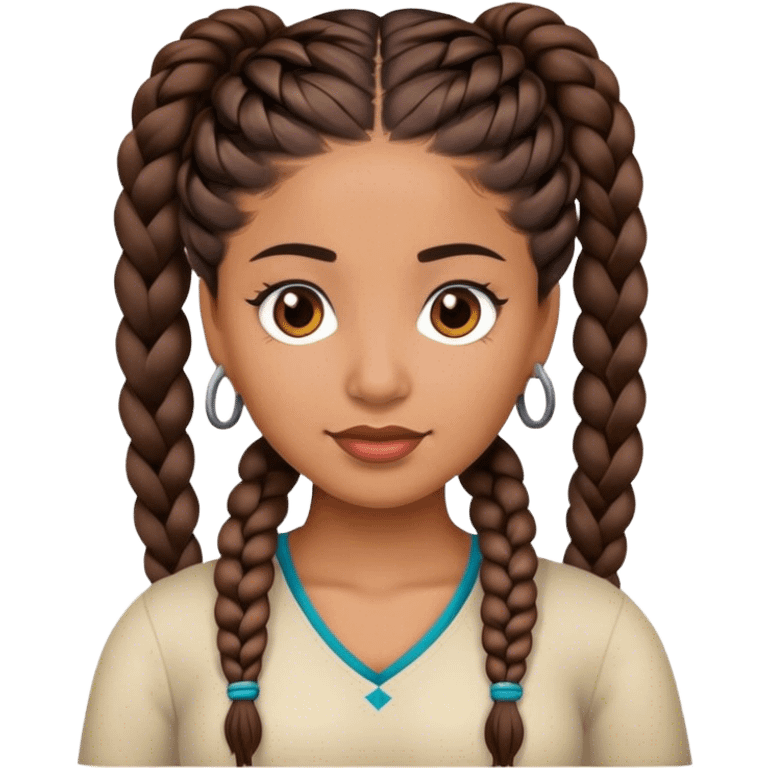 Latino woman with braids emoji