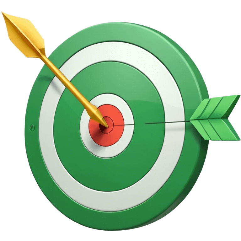 Cinematic Realistic green target with arrow emoji