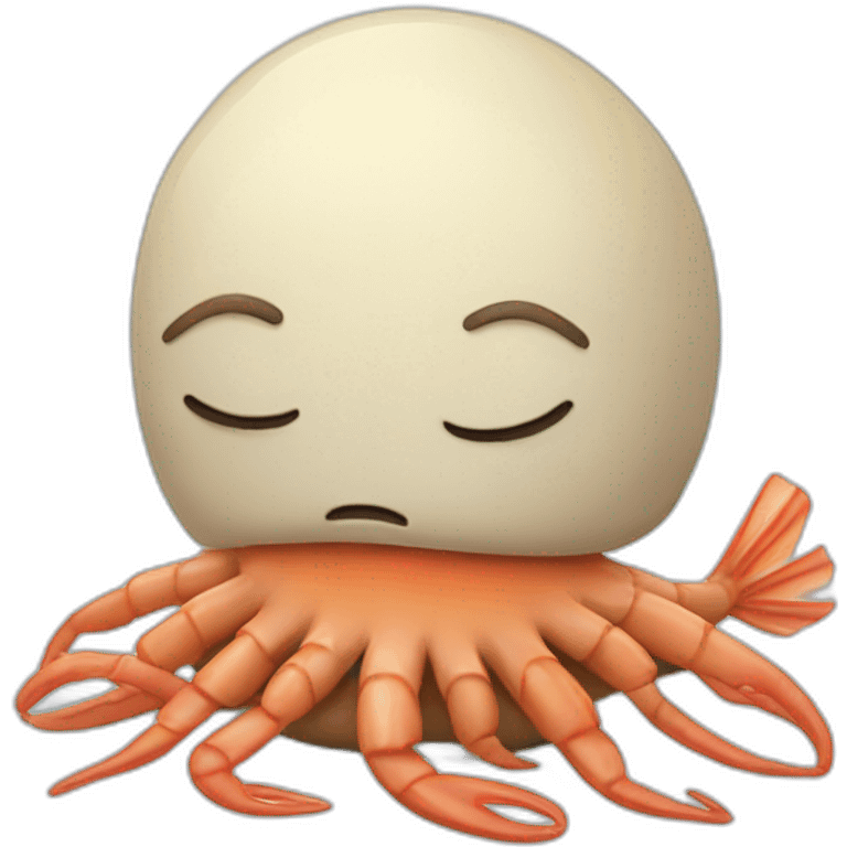 exhausted seafood emoji