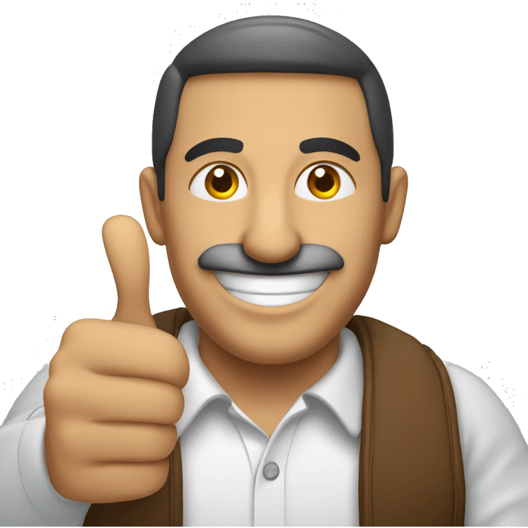 Smiling Turkish man showing thumbs up  emoji