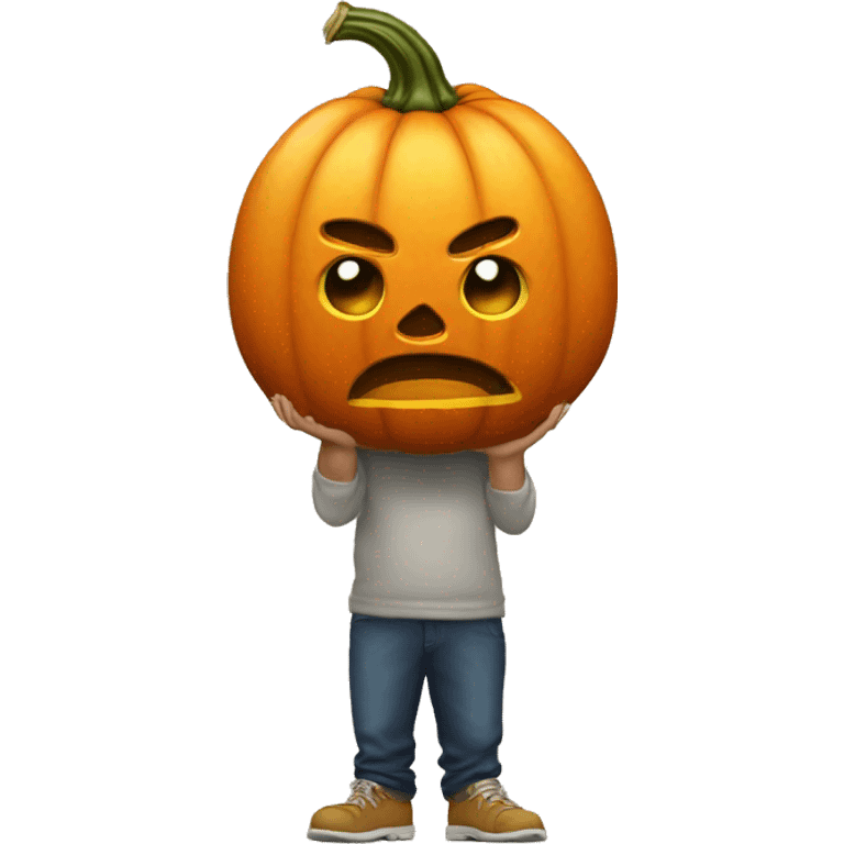 pumkin with a toung emoji