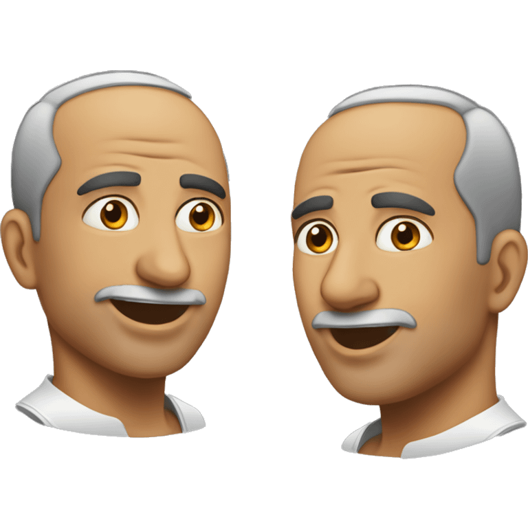 رجل براس اسد يحمل علم الجزائر emoji