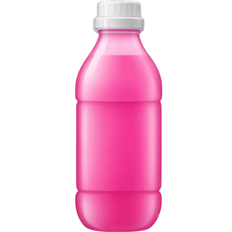 plastic bottle with crystaline pink liquid emoji