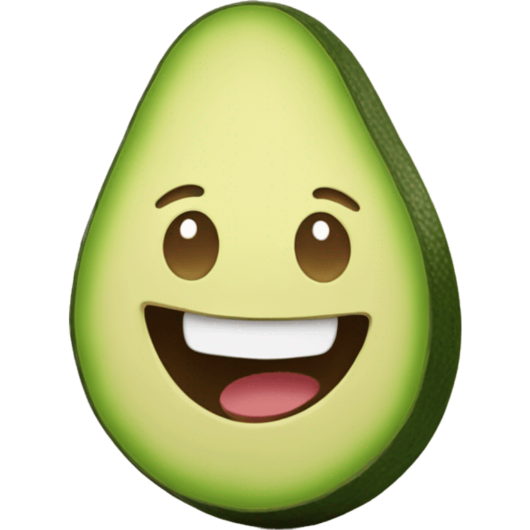 Avocado laughing emoji