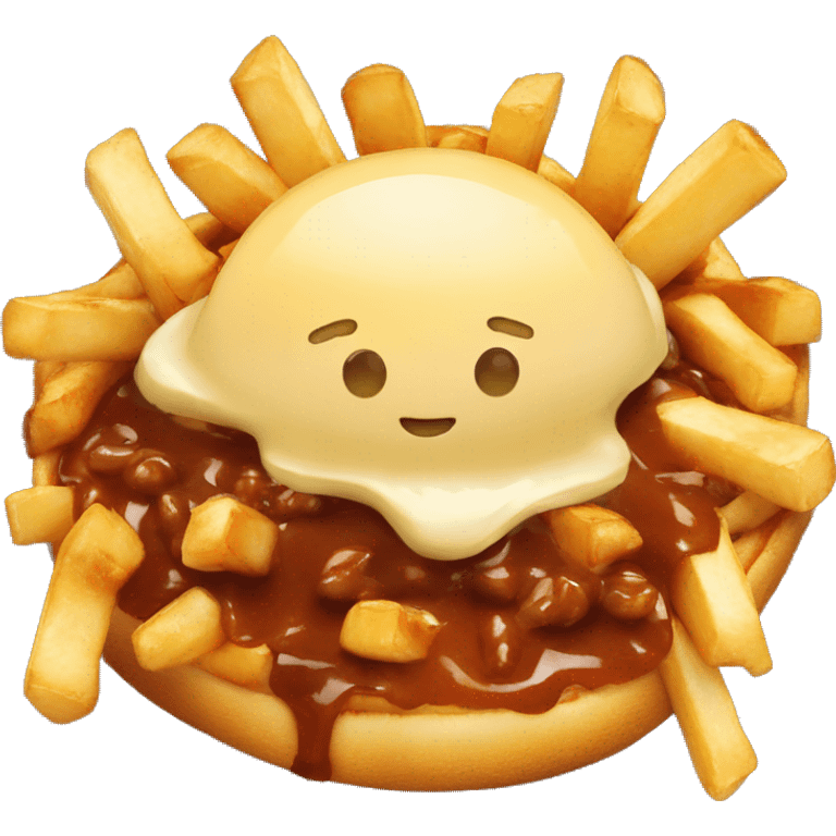 Poutine qui mange une poutine emoji