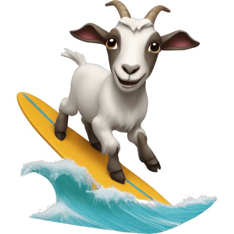 goat surfing emoji