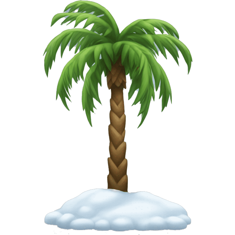 Snow Palm Tree emoji