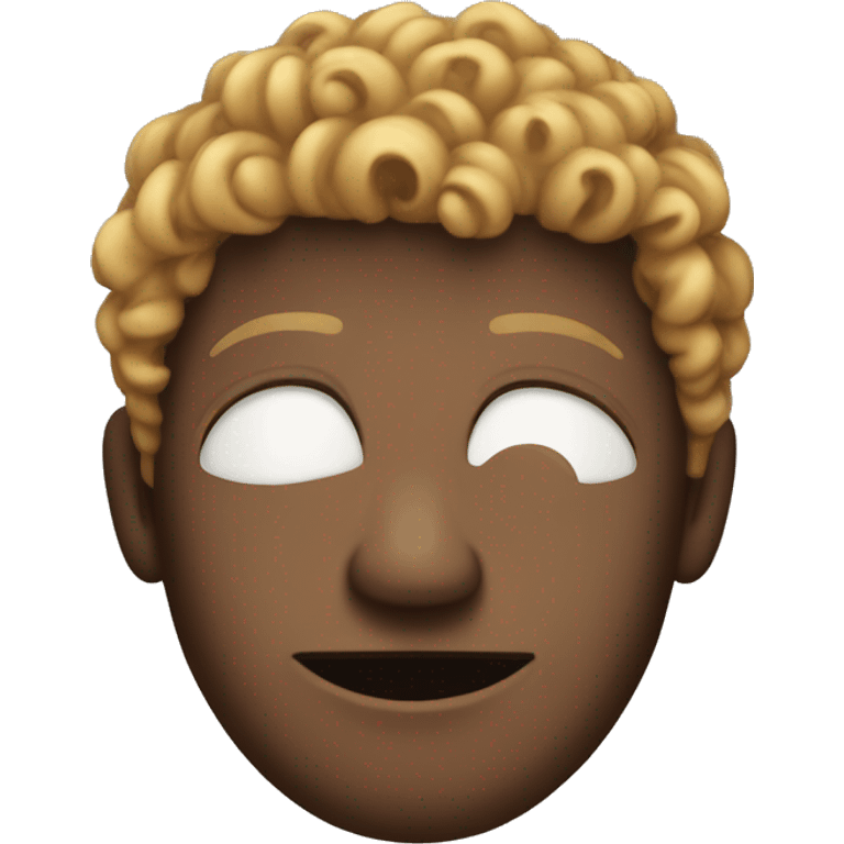 A curly headed bigback emoji