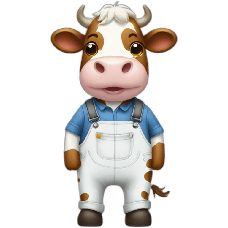 cow in overalls emoji