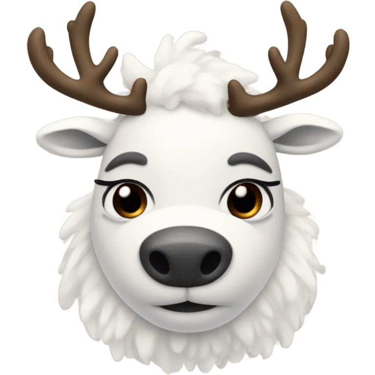 white-reindeer emoji