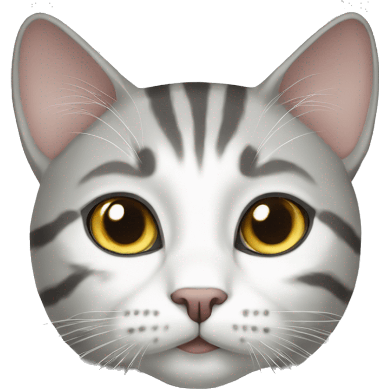 White and Grey tabby cat emoji