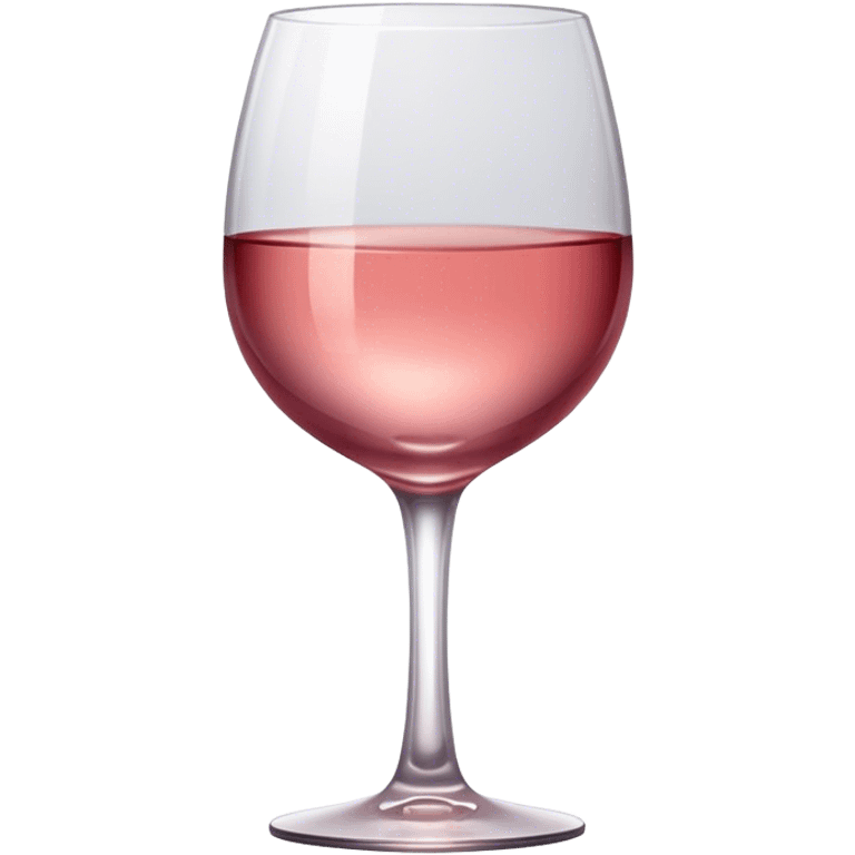 Wine glass with rose color emoji