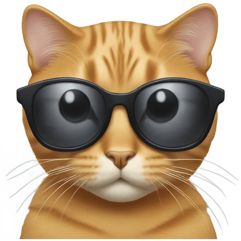 Cat with sunglasses emoji