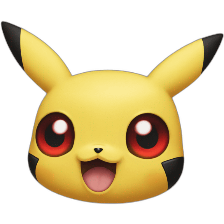 Pikachu red eyes emoji