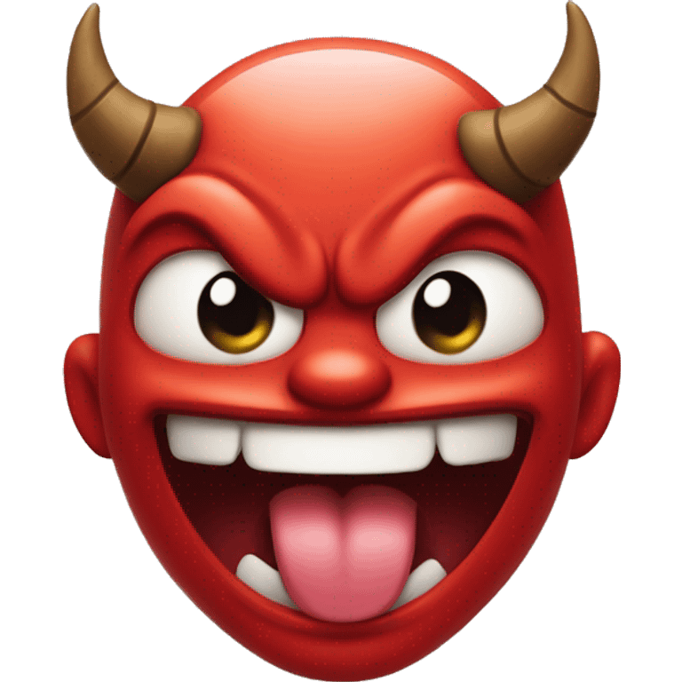 Devil winking with tongue sticking out emoji